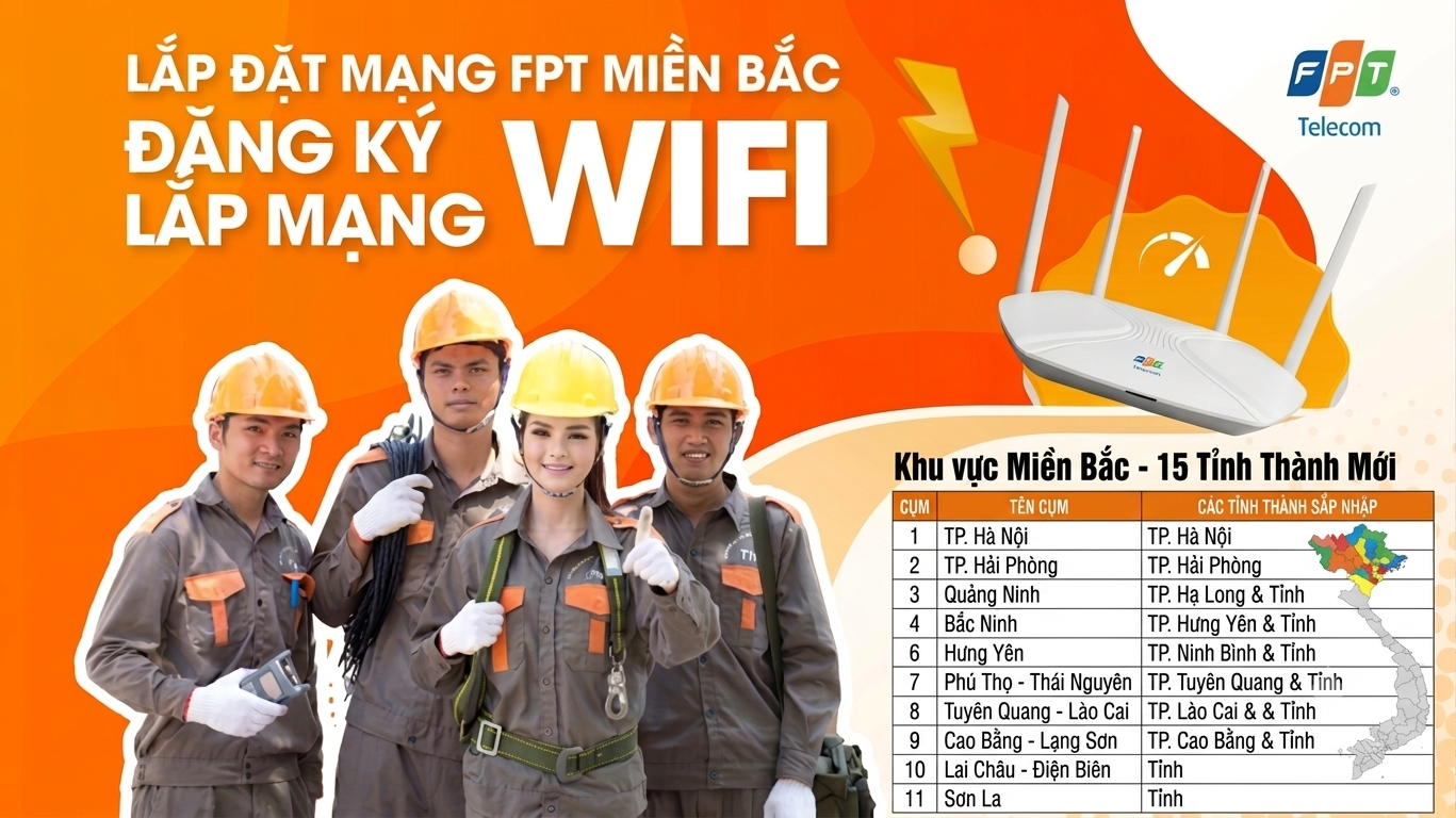 Lắp mạng FPT miền Bắc