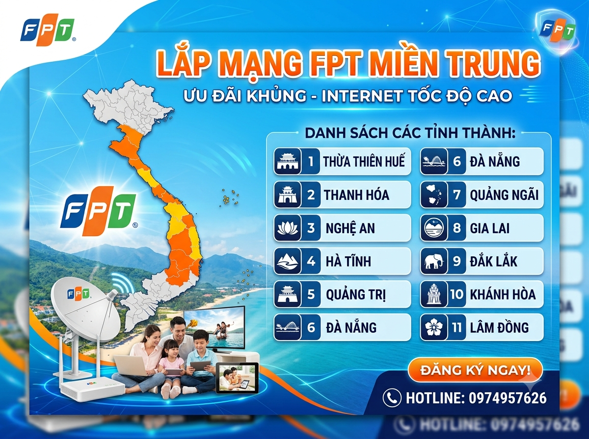 Lắp mạng FPT miền Trung